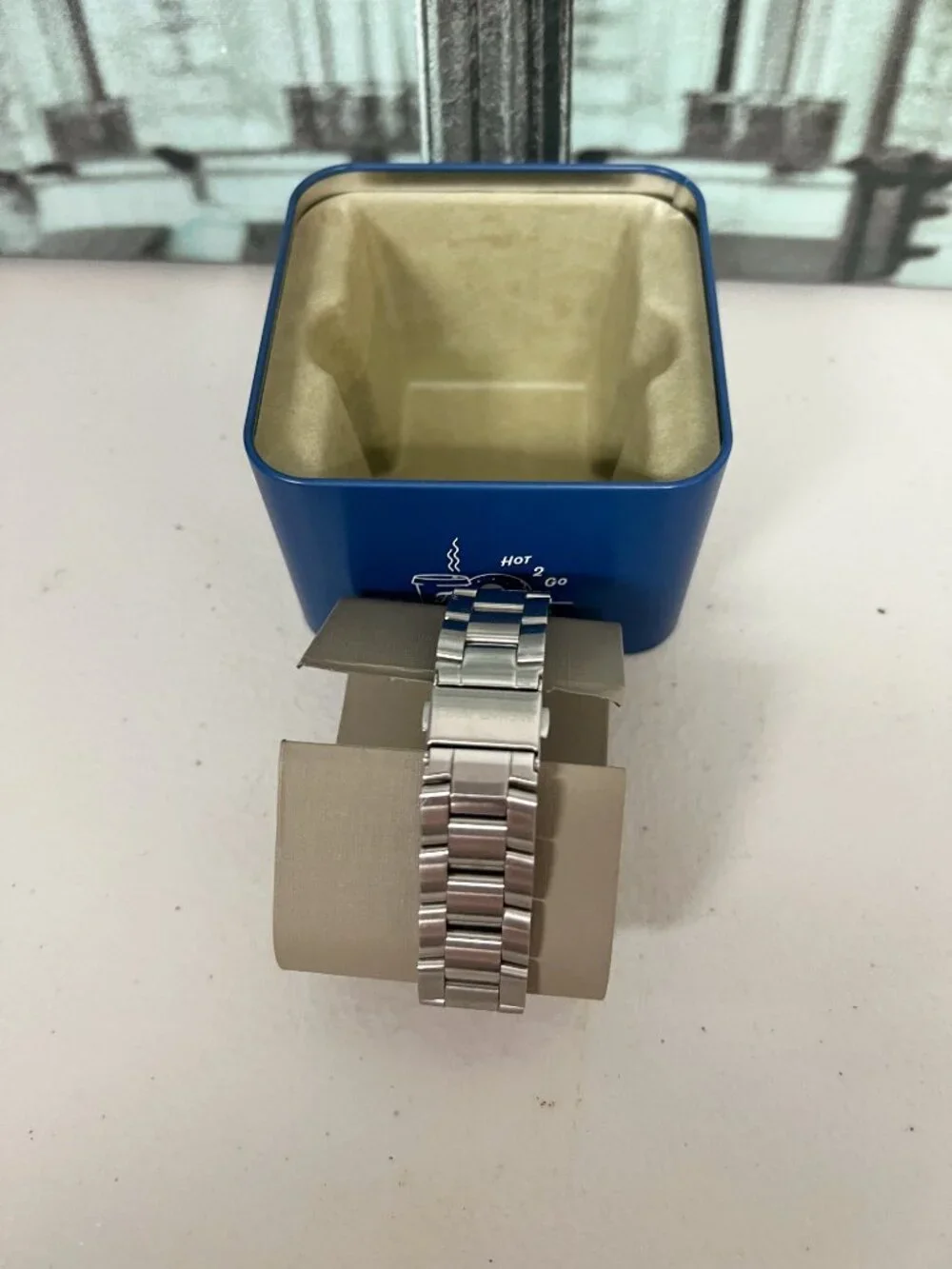 Michael Kors MK8641 Men's Chronograph Watch, Navy Blue Dial, Silver Stainless
